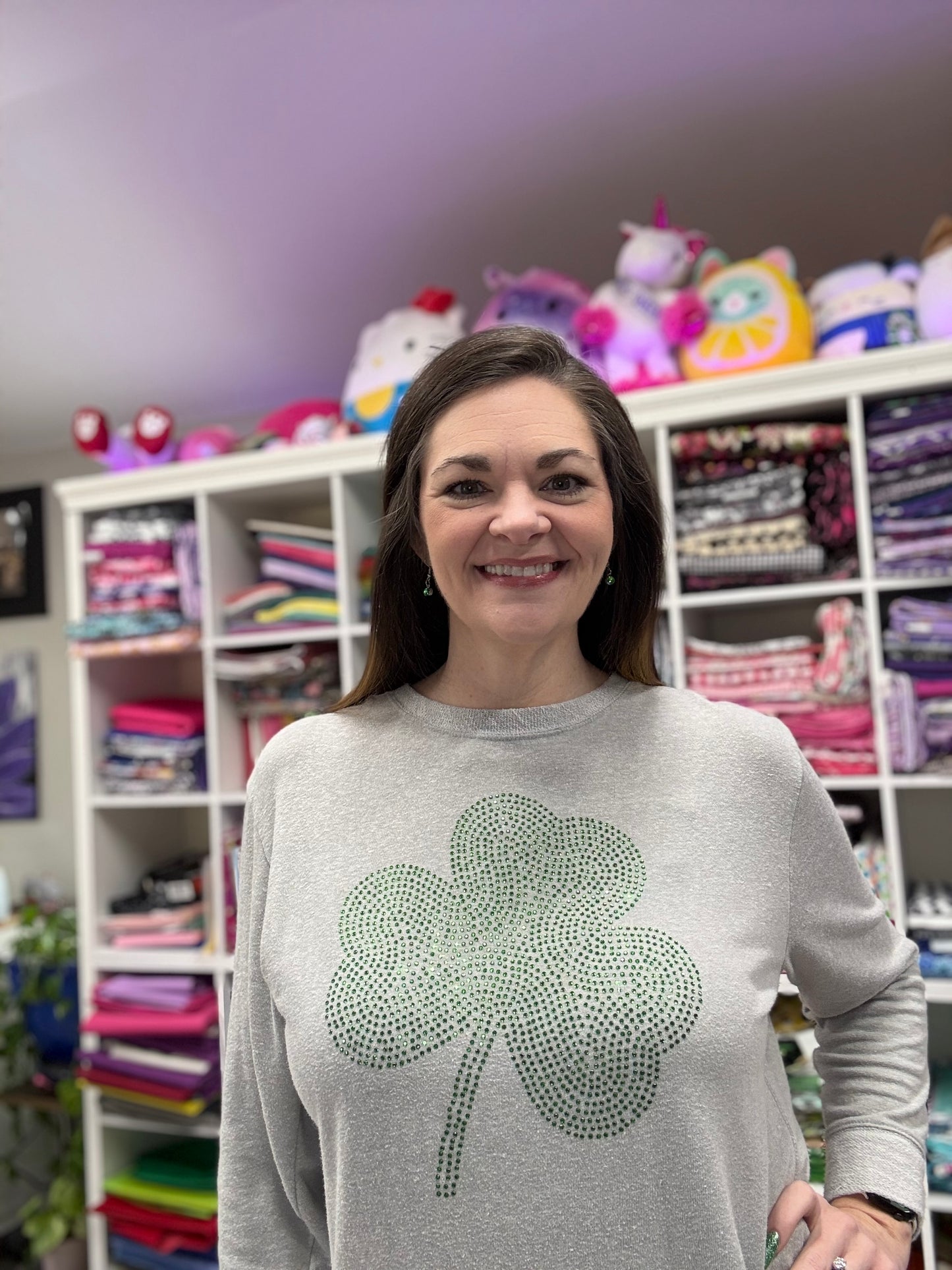 Shamrock Rhinestone Sweatshirt