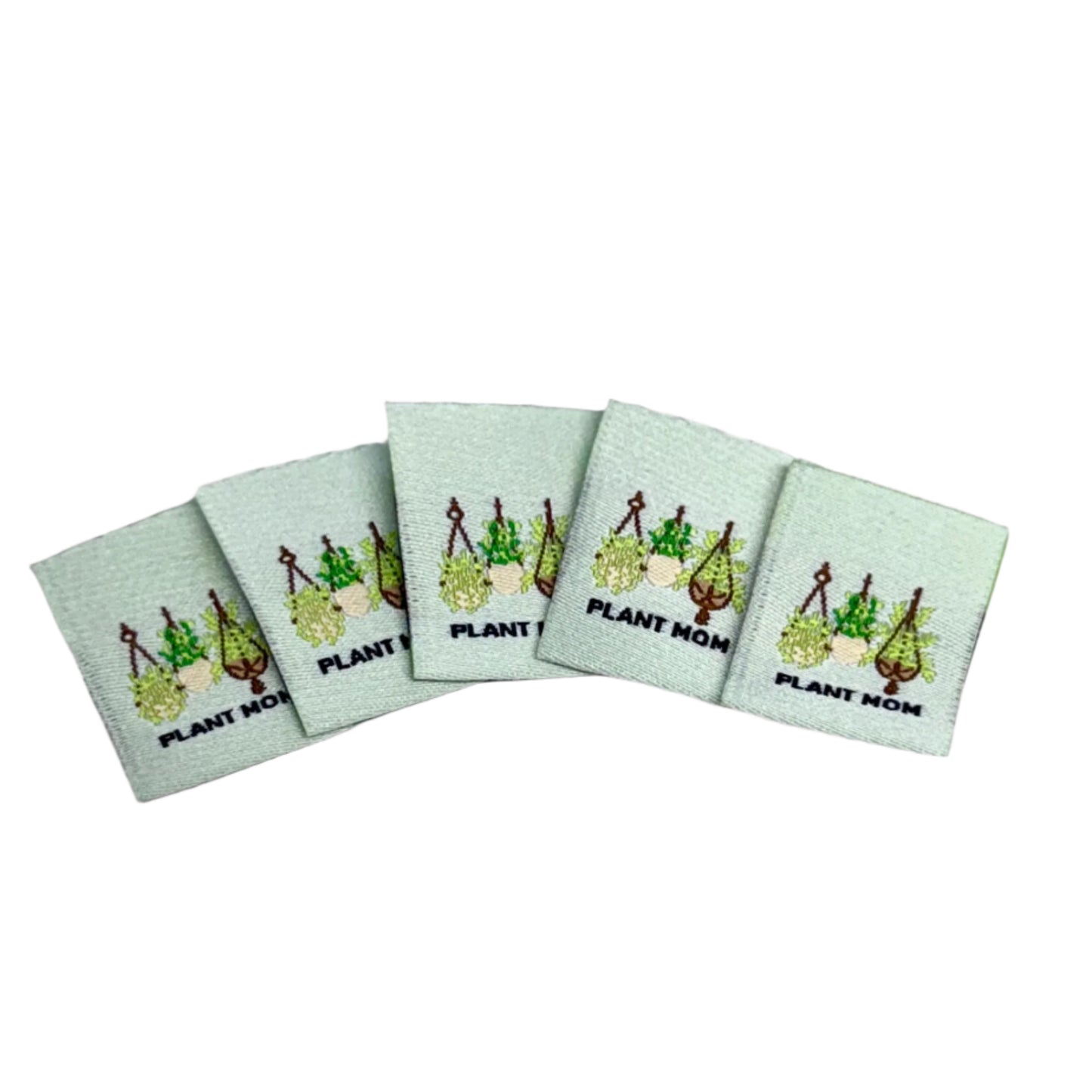 Plant Mom Woven Labels-Pack of 5