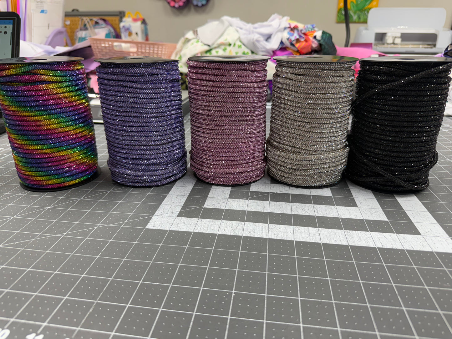 Rhinestone Drawstring Cord