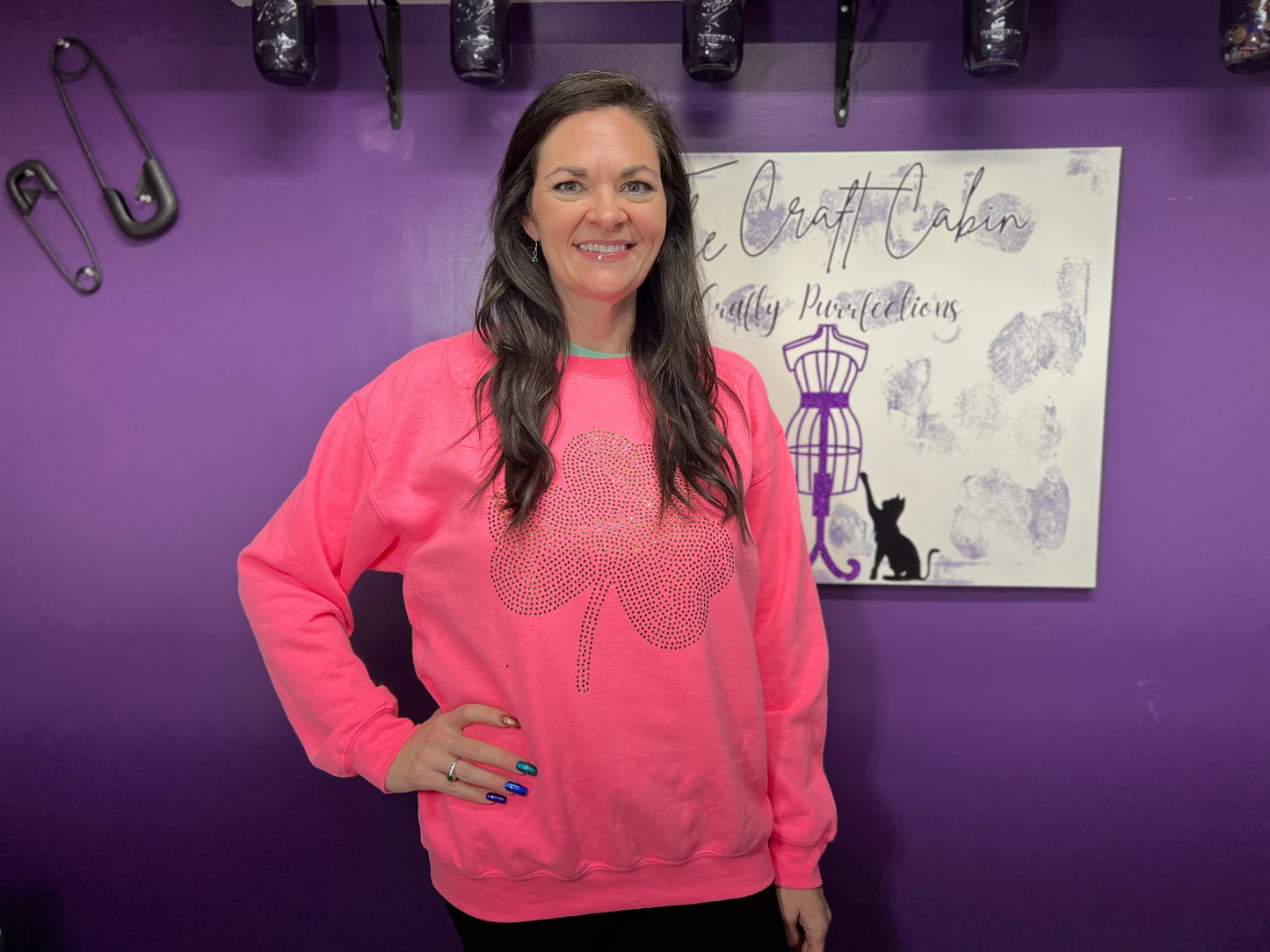 Shamrock Rhinestone Sweatshirt