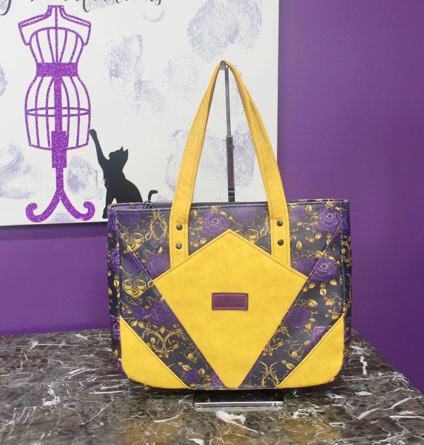 Purple Roses handbag