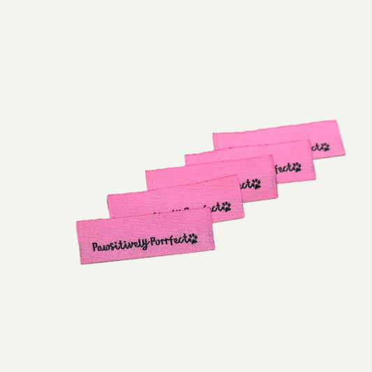 Pawsitively Purrfect Woven Labels-Pack of 5