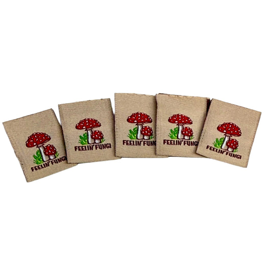Feelin' Fungi Woven Labels-Pack of 5